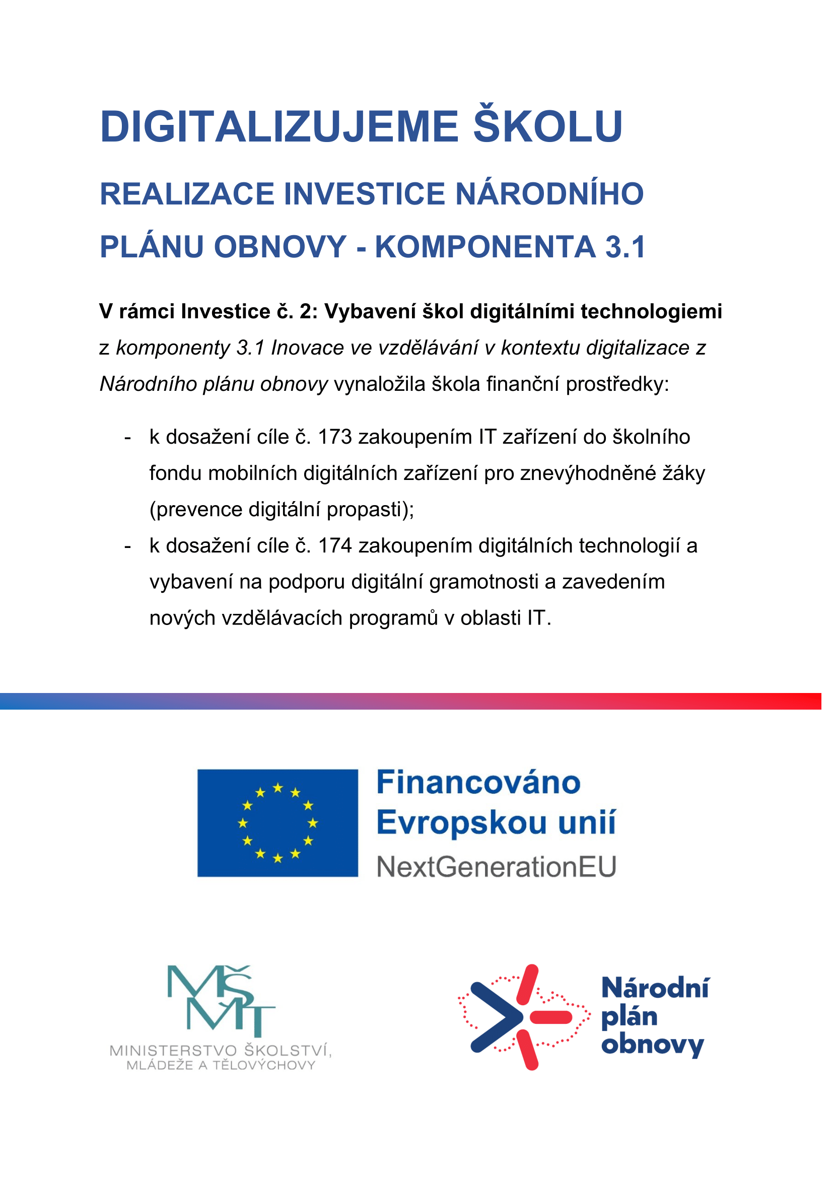 Leták projektu